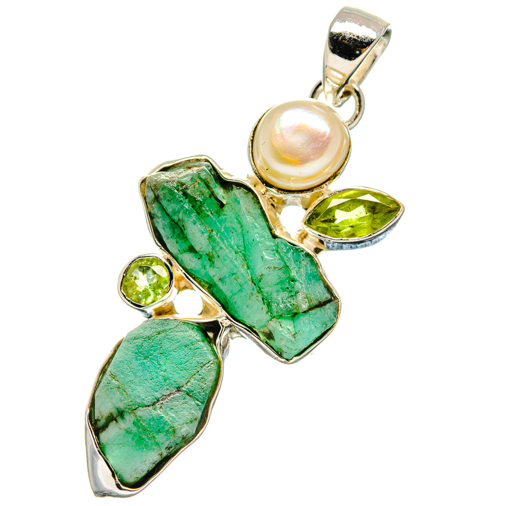 Chrysoprase Pendants handcrafted by Ana Silver Co - PD17326