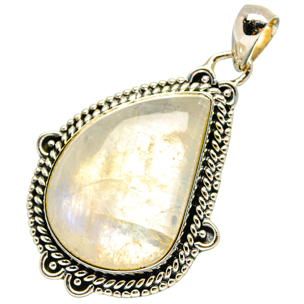 Rainbow Moonstone Pendants handcrafted by Ana Silver Co - PD17327