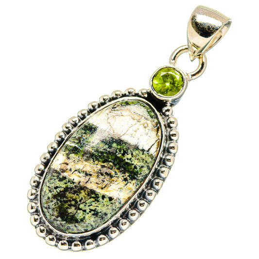 Green Vein Jasper Pendants handcrafted by Ana Silver Co - PD17332