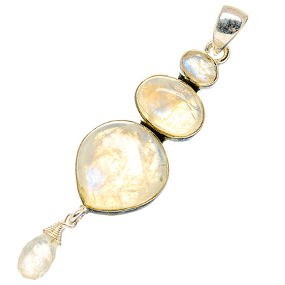 Rainbow Moonstone Pendants handcrafted by Ana Silver Co - PD17335