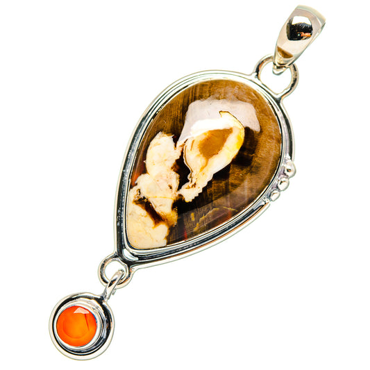 Peanut Wood Jasper Pendants handcrafted by Ana Silver Co - PD17345 - Photo 2