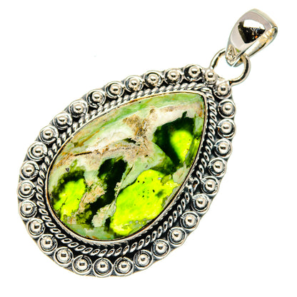 Australian Green Opal Pendants handcrafted by Ana Silver Co - PD17423