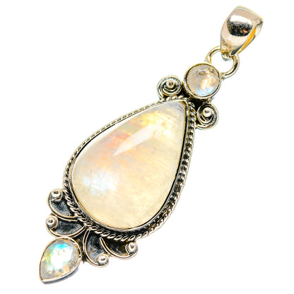 Rainbow Moonstone Pendants handcrafted by Ana Silver Co - PD17431