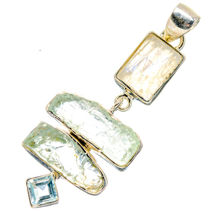 Rainbow Moonstone Pendants handcrafted by Ana Silver Co - PD17450