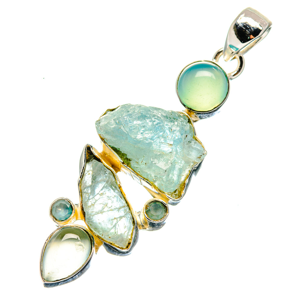 Aquamarine Pendants handcrafted by Ana Silver Co - PD17453