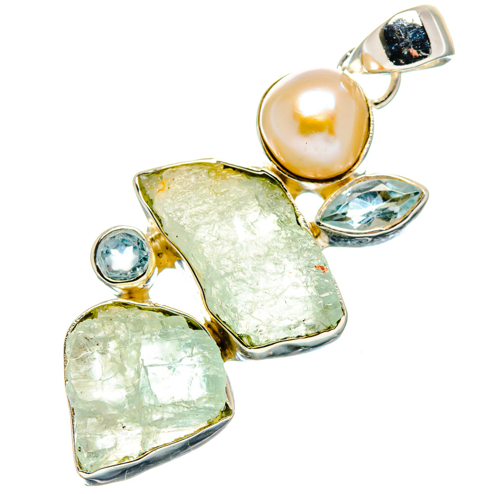 Aquamarine Pendants handcrafted by Ana Silver Co - PD17456