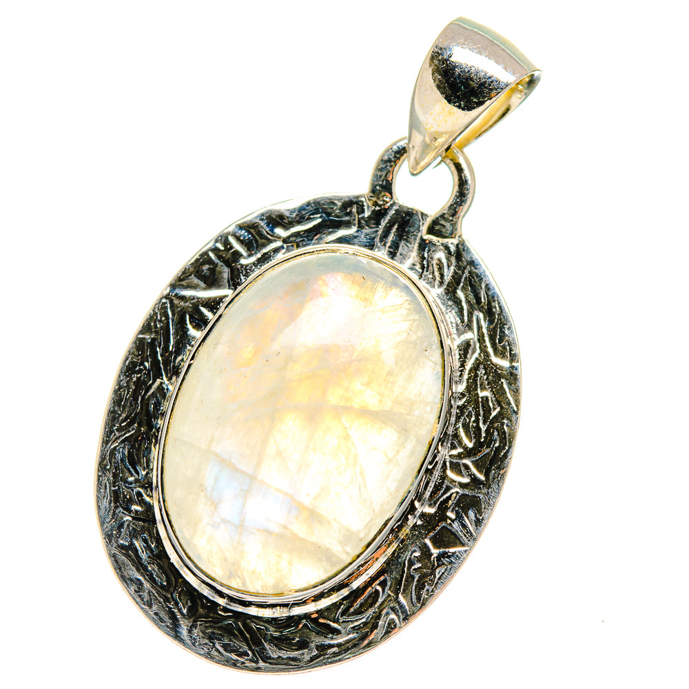 Rainbow Moonstone Pendants handcrafted by Ana Silver Co - PD17463