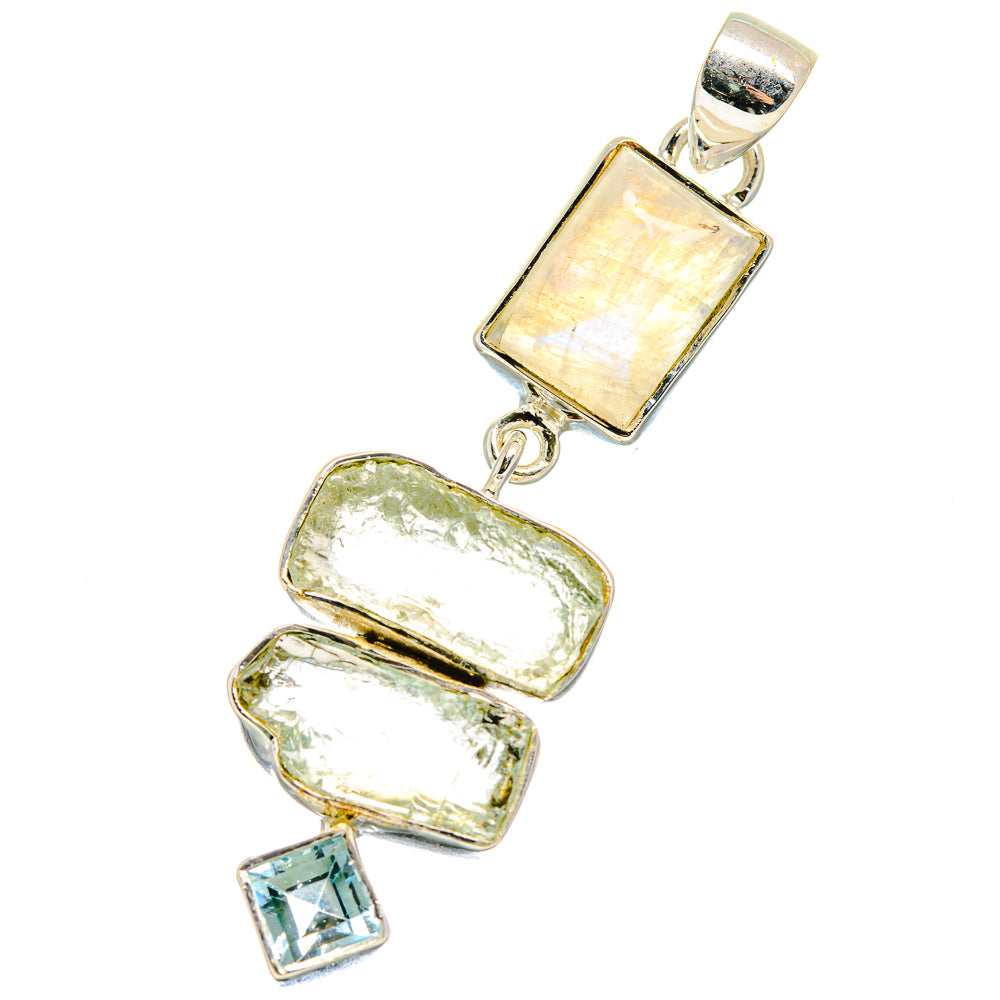 Rainbow Moonstone Pendants handcrafted by Ana Silver Co - PD17482