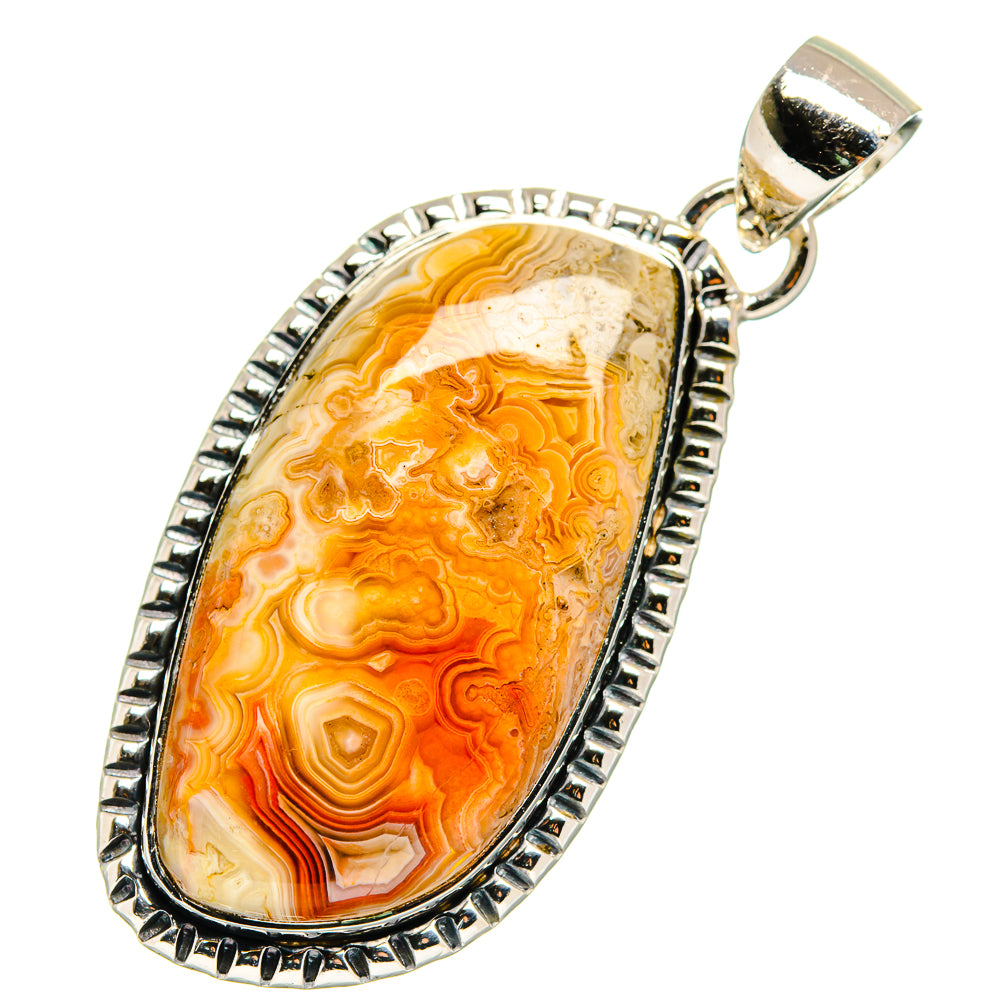 Crazy Lace Agate Pendants handcrafted by Ana Silver Co - PD17484