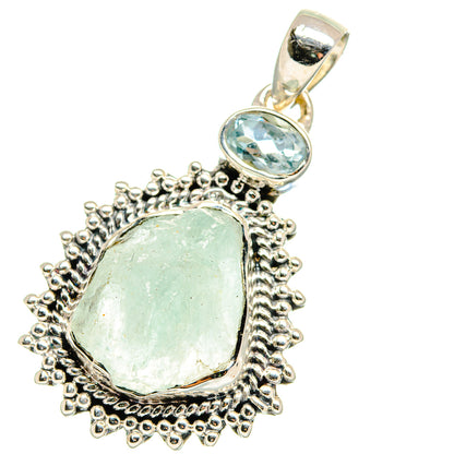 Aquamarine Pendants handcrafted by Ana Silver Co - PD17523