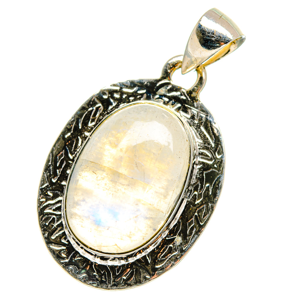 Rainbow Moonstone Pendants handcrafted by Ana Silver Co - PD17524