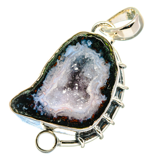 Coconut Geode Slice Pendants handcrafted by Ana Silver Co - PD17536