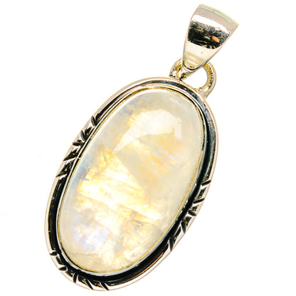Rainbow Moonstone Pendants handcrafted by Ana Silver Co - PD17541