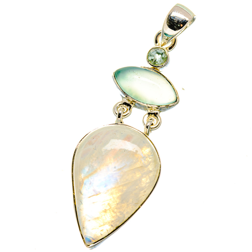 Rainbow Moonstone Pendants handcrafted by Ana Silver Co - PD17551