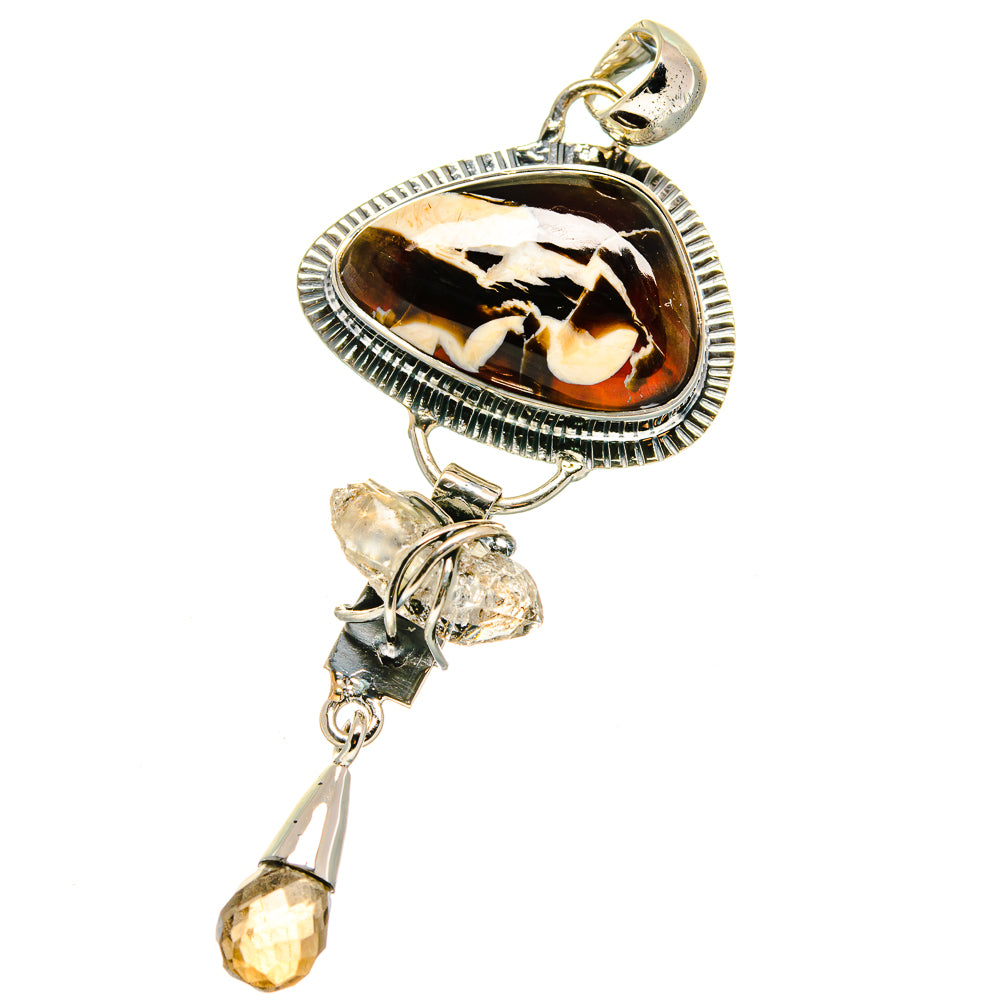 Peanut Wood Jasper Pendants handcrafted by Ana Silver Co - PD17552