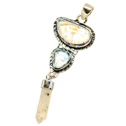Rainbow Moonstone Pendants handcrafted by Ana Silver Co - PD17553