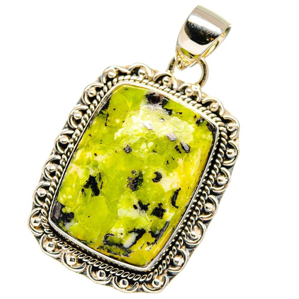 African Green Opal Pendants handcrafted by Ana Silver Co - PD17563 - Photo 2