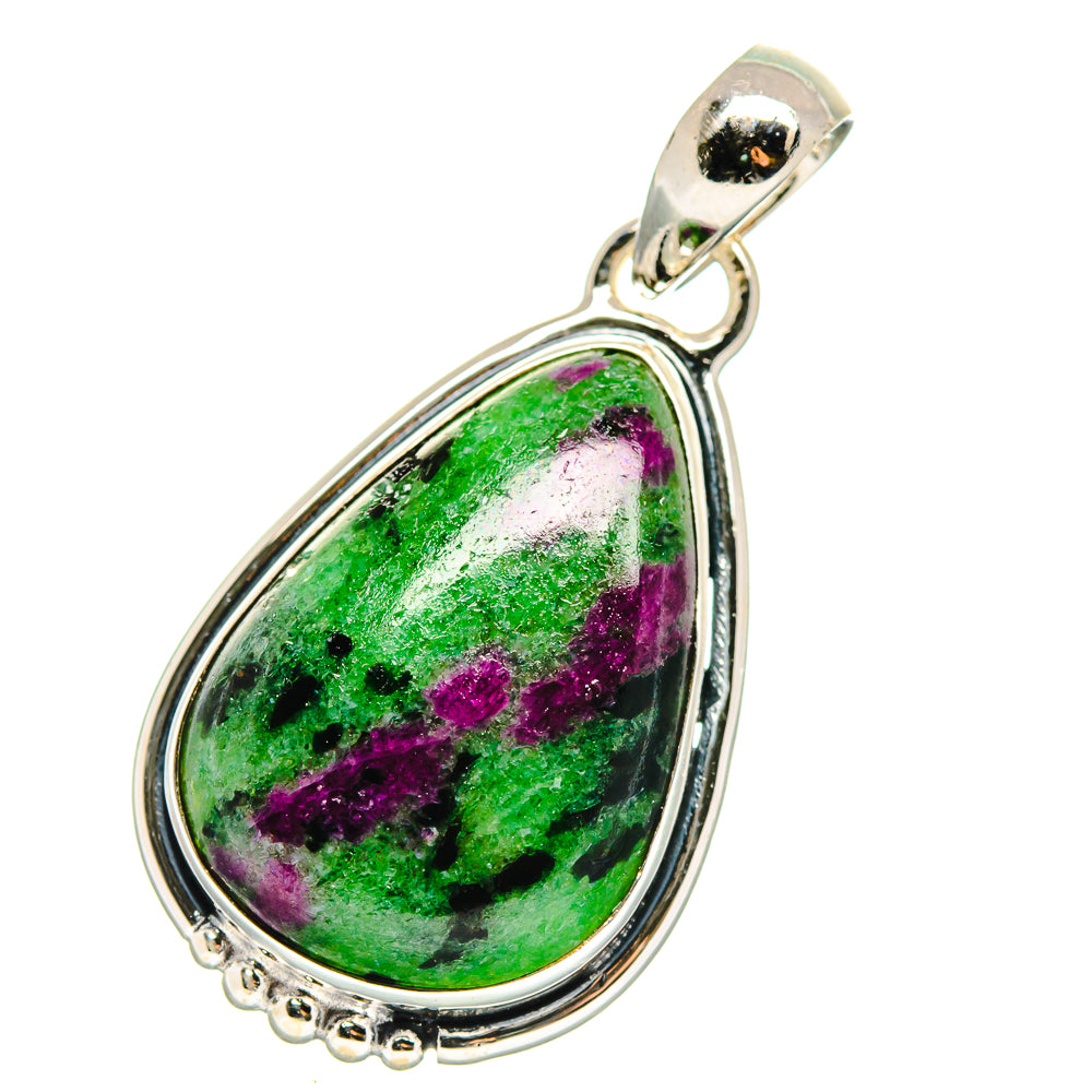 Ruby Zoisite Pendants handcrafted by Ana Silver Co - PD17566