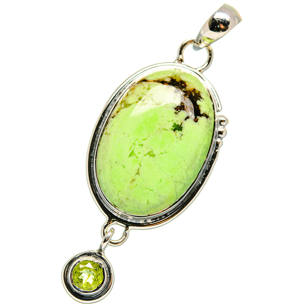 Lemon Chrysoprase Pendants handcrafted by Ana Silver Co - PD17576