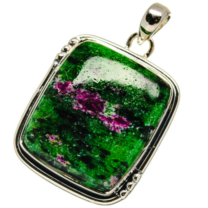 Ruby Zoisite Pendants handcrafted by Ana Silver Co - PD17596
