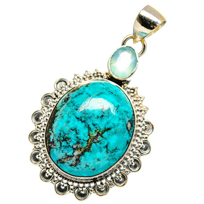 Tibetan Turquoise Pendants handcrafted by Ana Silver Co - PD17599