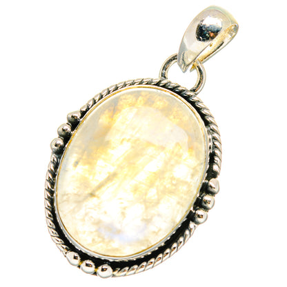 Rainbow Moonstone Pendants handcrafted by Ana Silver Co - PD17603