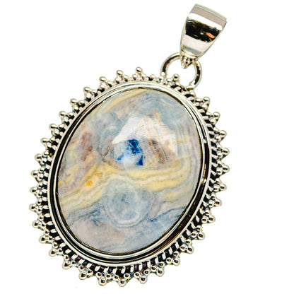 Blue Scheelite Pendants handcrafted by Ana Silver Co - PD17604