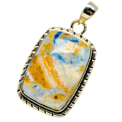 Blue Scheelite Pendants handcrafted by Ana Silver Co - PD17614