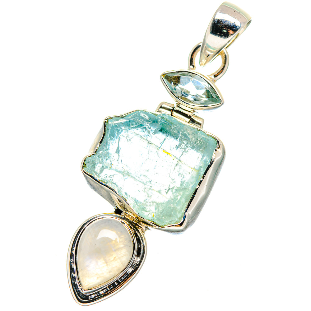 Aquamarine Pendants handcrafted by Ana Silver Co - PD17621