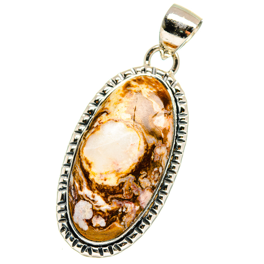 Peanut Wood Jasper Pendants handcrafted by Ana Silver Co - PD17631 - Photo 2