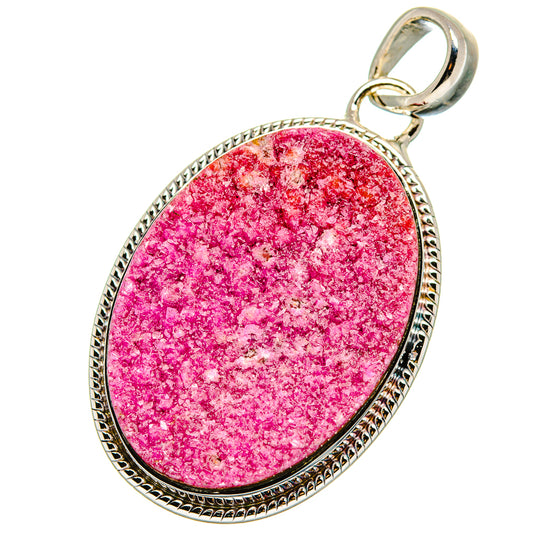 Cobalto Calcite Druzy Pendants handcrafted by Ana Silver Co - PD17643