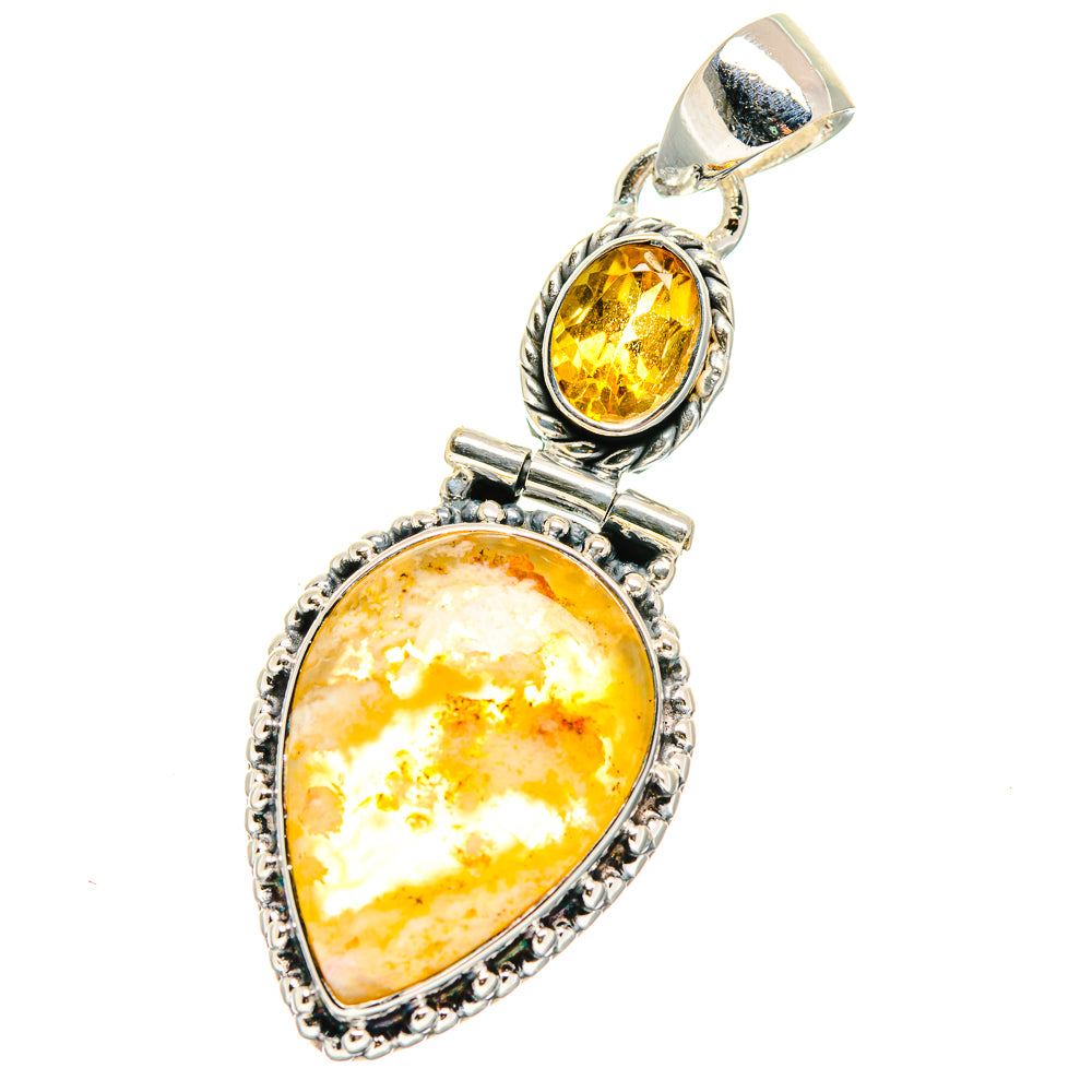 Plume Agate Pendants handcrafted by Ana Silver Co - PD17651