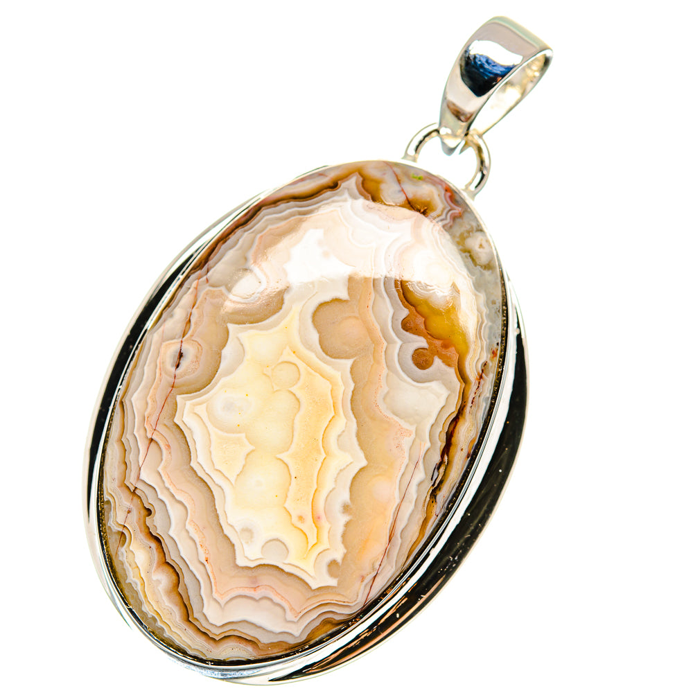 Laguna Lace Agate Pendants handcrafted by Ana Silver Co - PD17657 - Photo 2