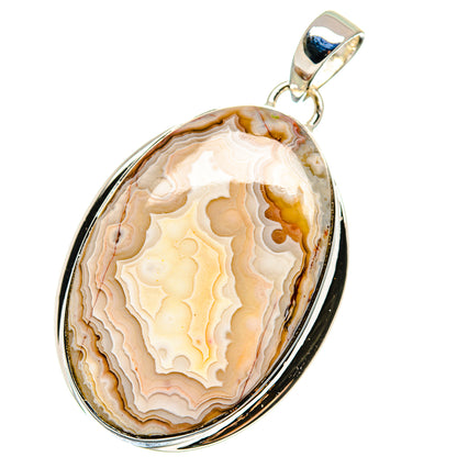 Laguna Lace Agate Pendants handcrafted by Ana Silver Co - PD17657 - Photo 2
