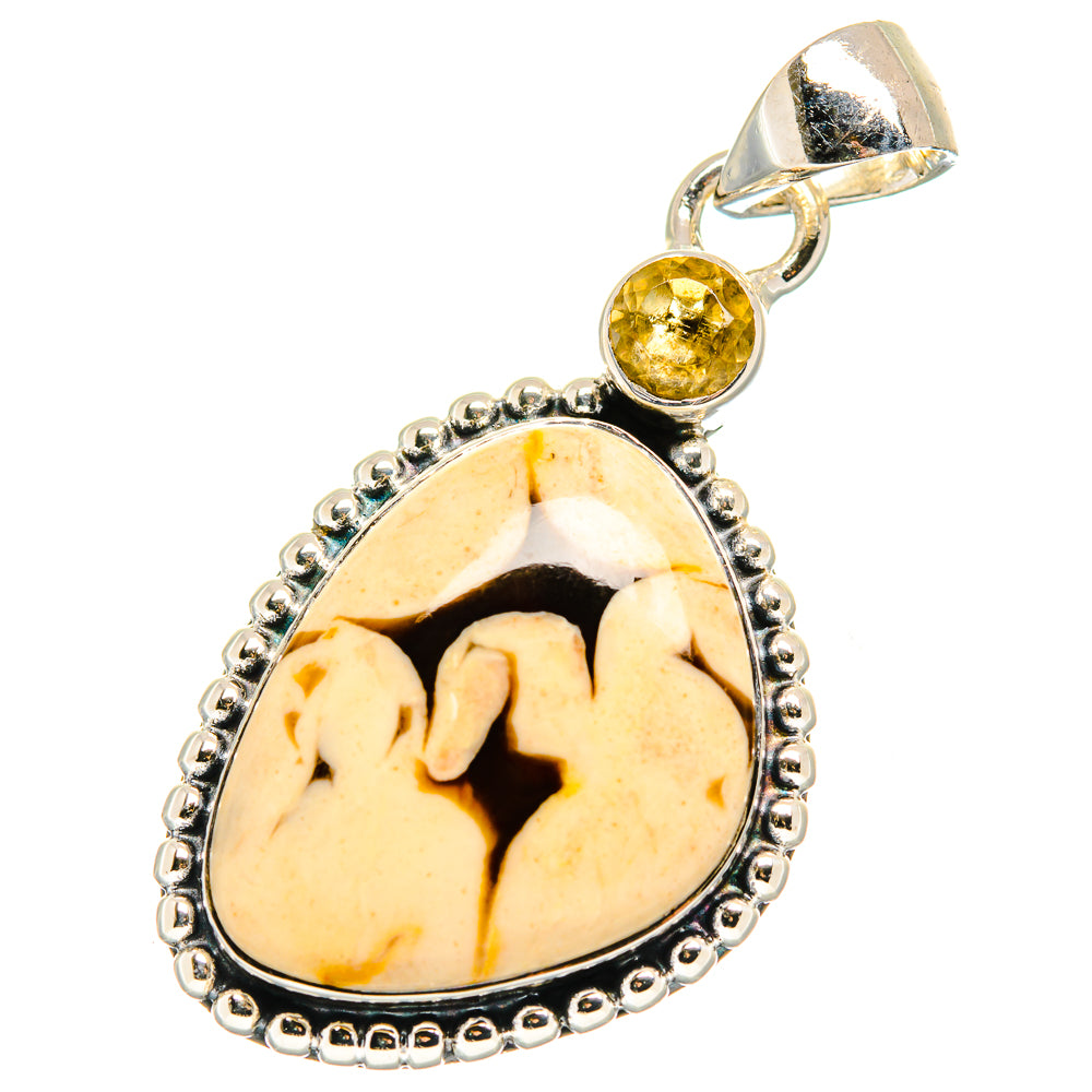 Peanut Wood Jasper Pendants handcrafted by Ana Silver Co - PD17660