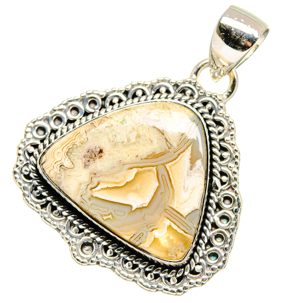 Laguna Lace Agate Pendants handcrafted by Ana Silver Co - PD17661