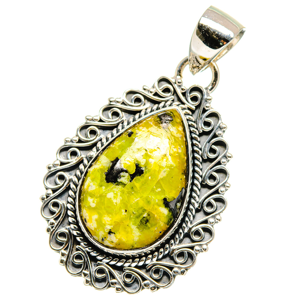 African Green Opal Pendants handcrafted by Ana Silver Co - PD17671 - Photo 2