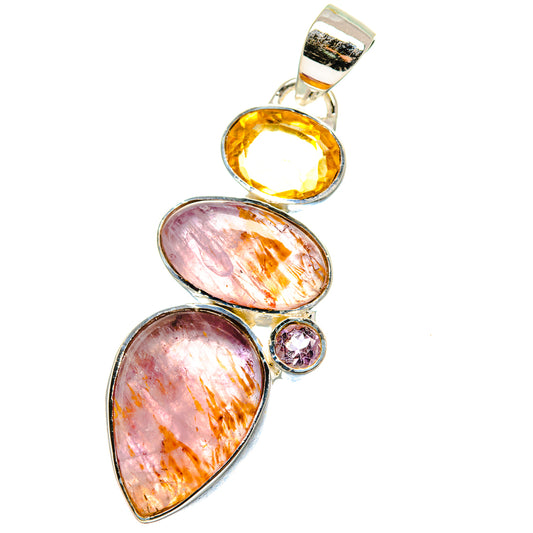 Cacoxenite Amethyst Pendants handcrafted by Ana Silver Co - PD17688
