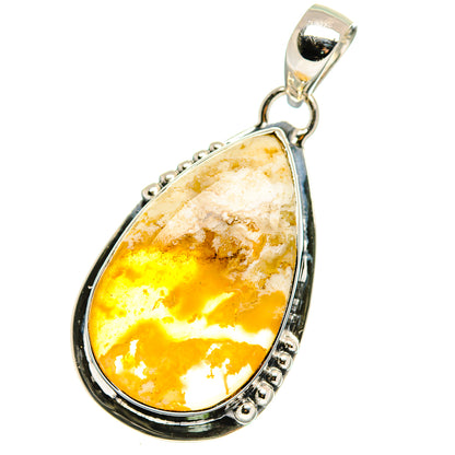 Plume Agate Pendants handcrafted by Ana Silver Co - PD17701