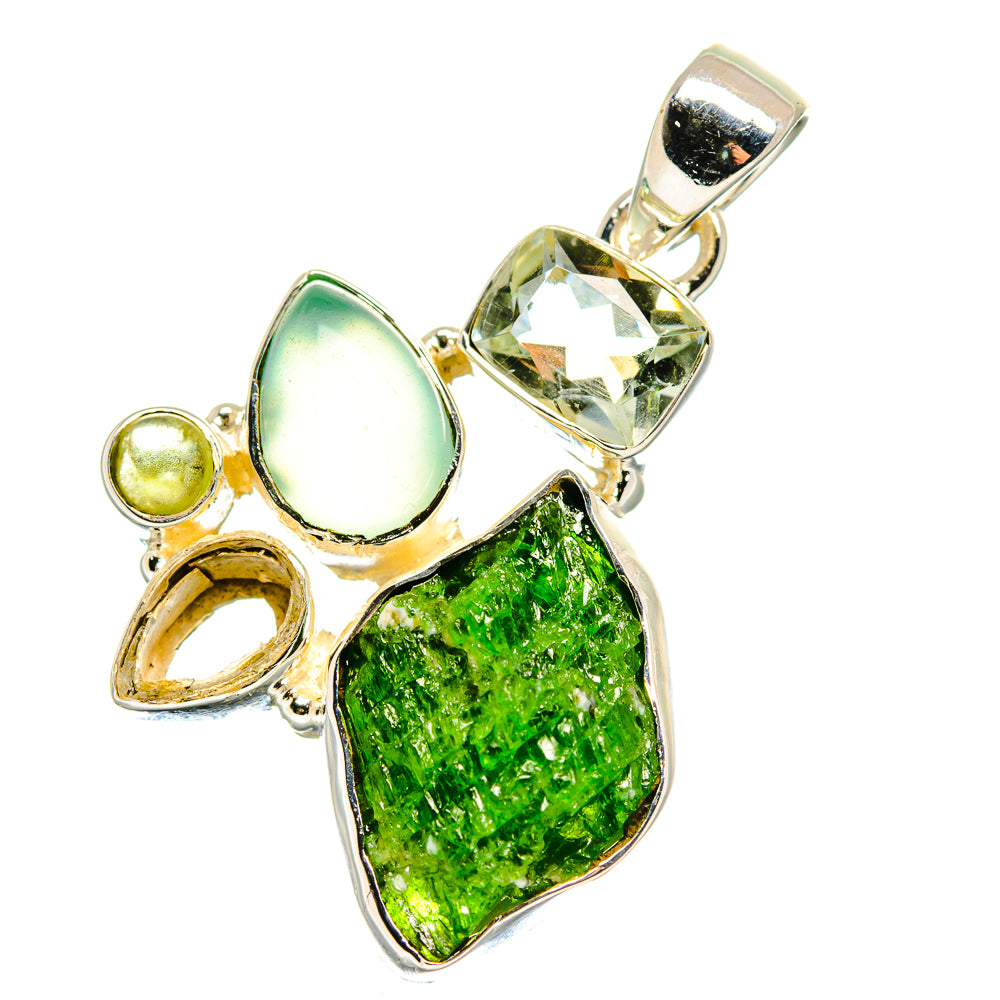 Chrome Diopside Pendants handcrafted by Ana Silver Co - PD17708