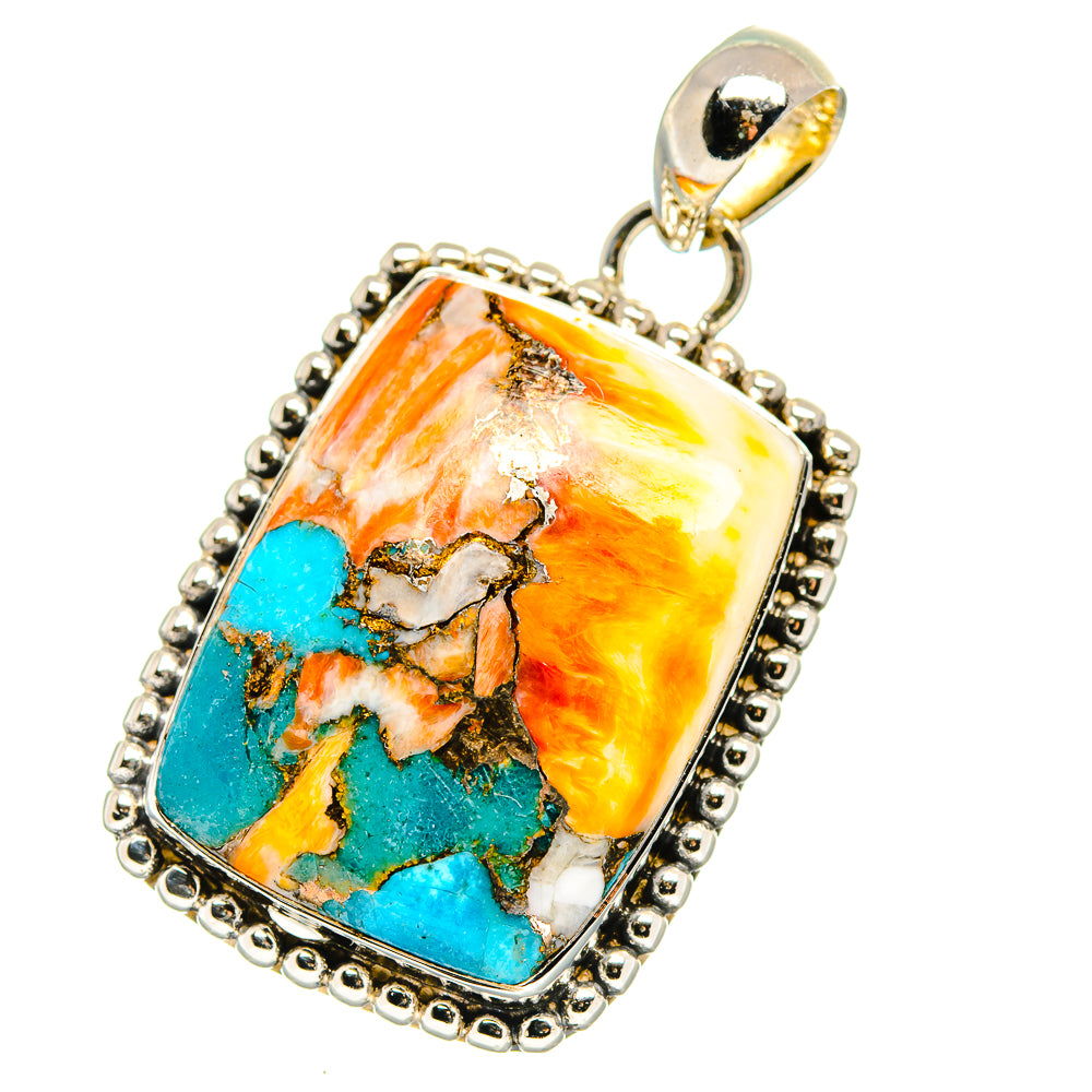 Spiny Oyster Turquoise Pendants handcrafted by Ana Silver Co - PD17712
