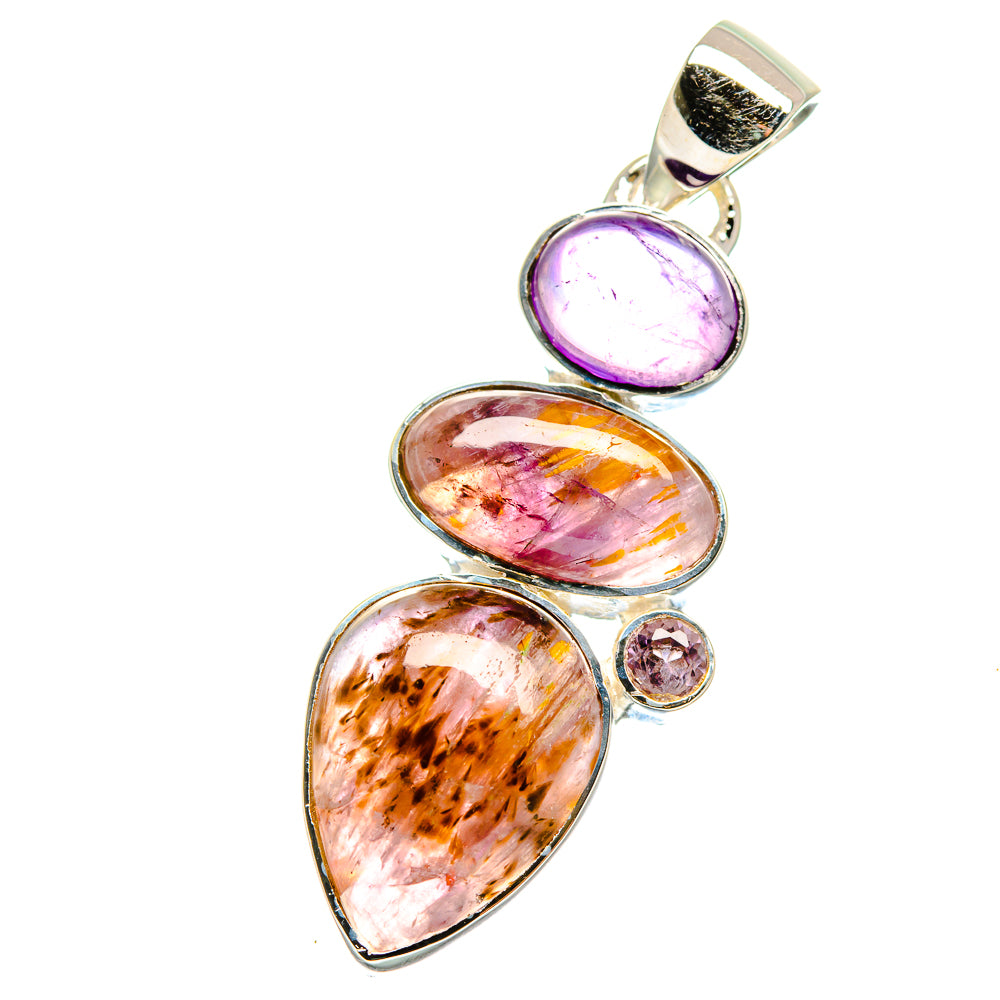 Cacoxenite Amethyst Pendants handcrafted by Ana Silver Co - PD17721