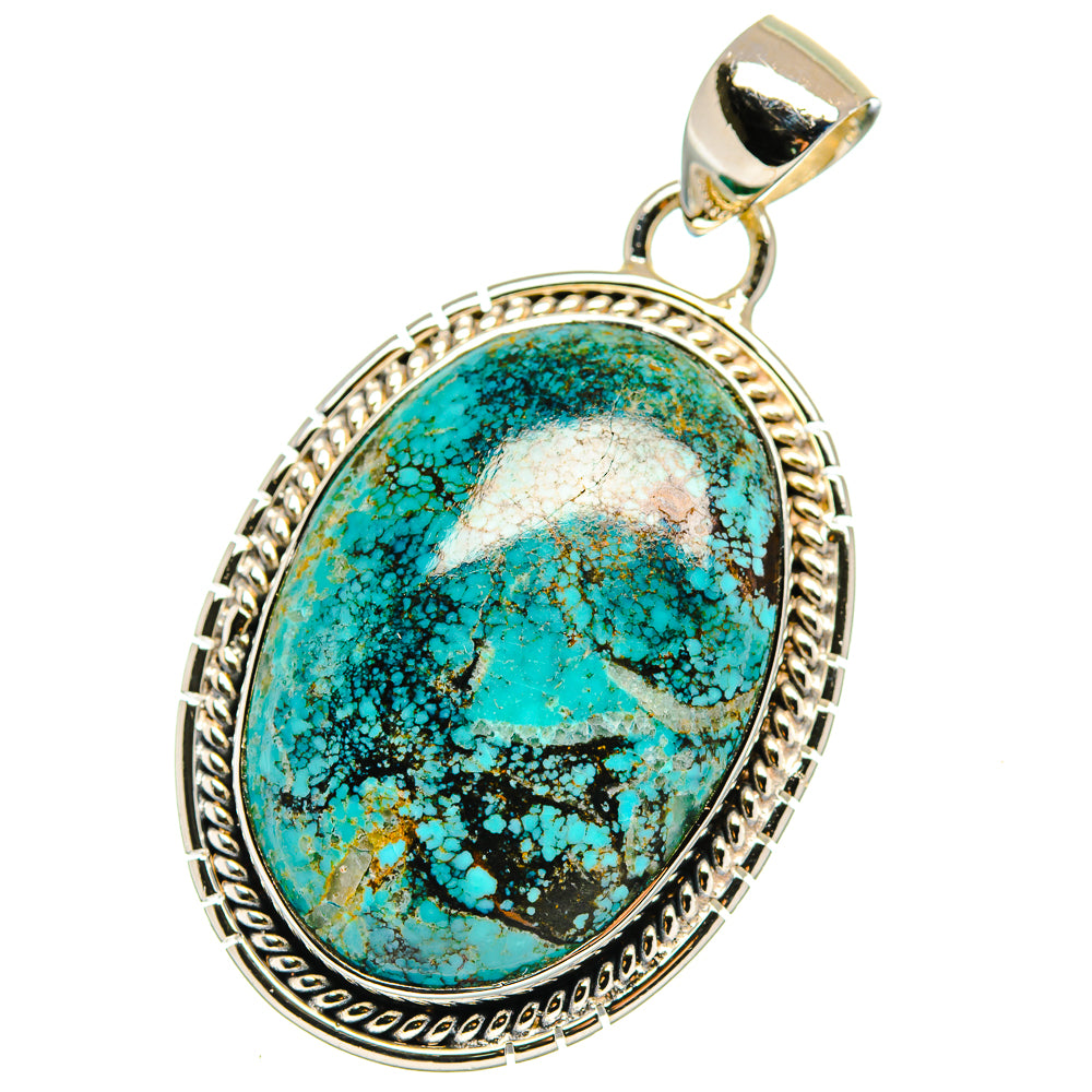 Tibetan Turquoise Pendants handcrafted by Ana Silver Co - PD17728