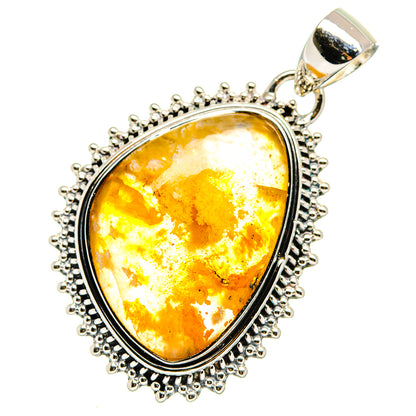 Plume Agate Pendants handcrafted by Ana Silver Co - PD17729 - Photo 2
