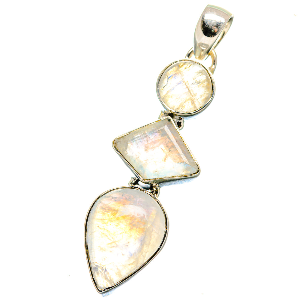Rainbow Moonstone Pendants handcrafted by Ana Silver Co - PD17744