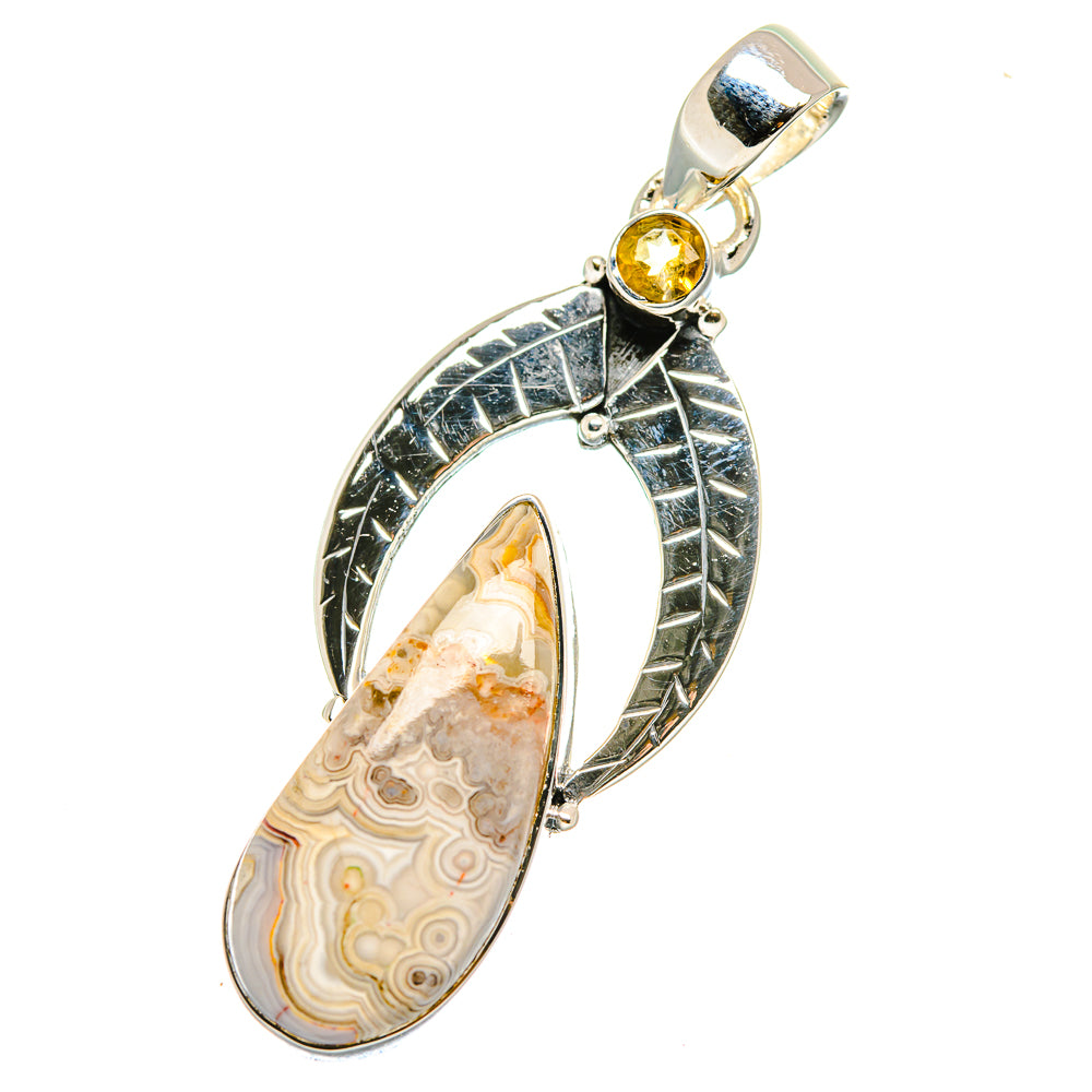 Laguna Lace Agate Pendants handcrafted by Ana Silver Co - PD17745