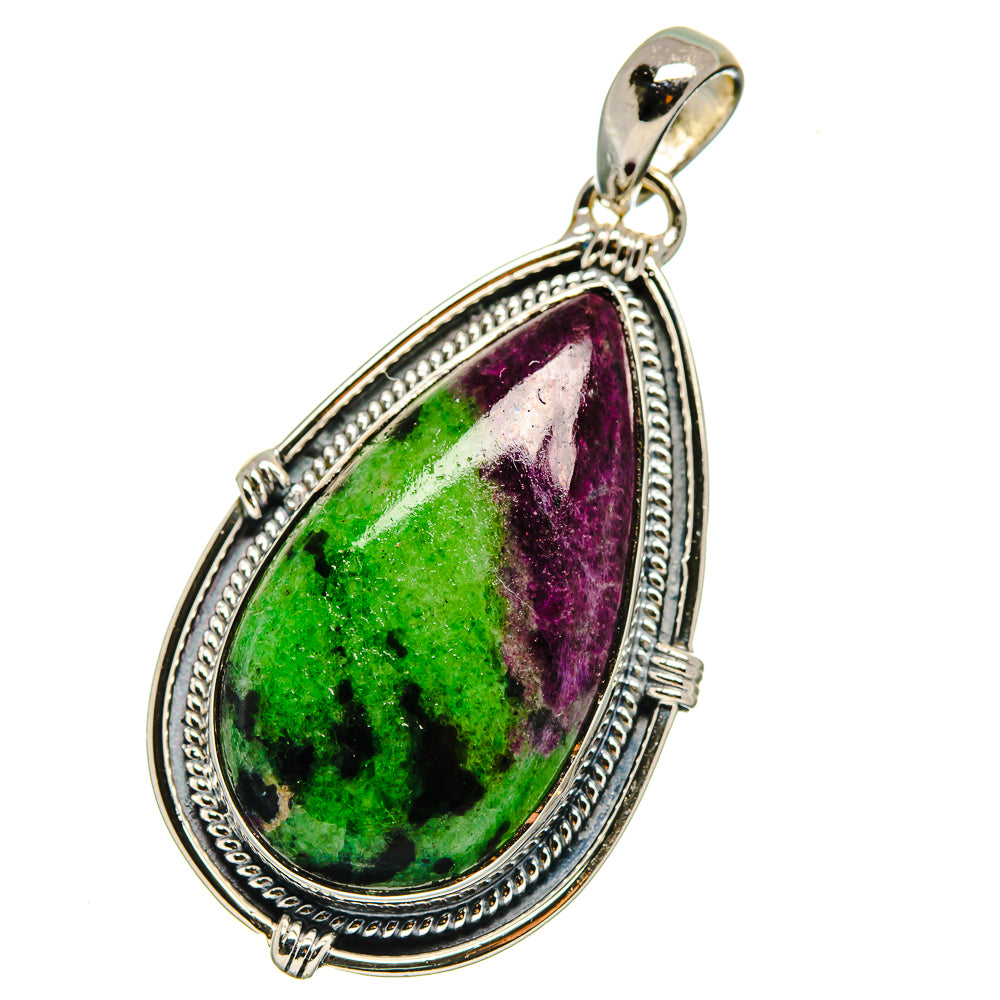 Ruby Zoisite Pendants handcrafted by Ana Silver Co - PD17757