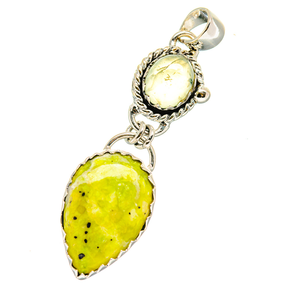 African Green Opal Pendants handcrafted by Ana Silver Co - PD17761