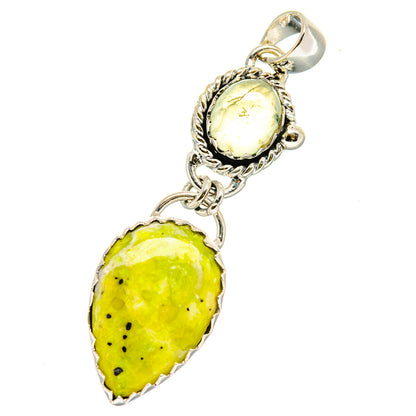African Green Opal Pendants handcrafted by Ana Silver Co - PD17761