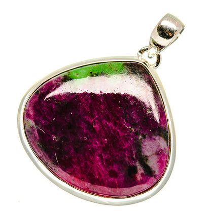 Ruby Zoisite Pendants handcrafted by Ana Silver Co - PD17762